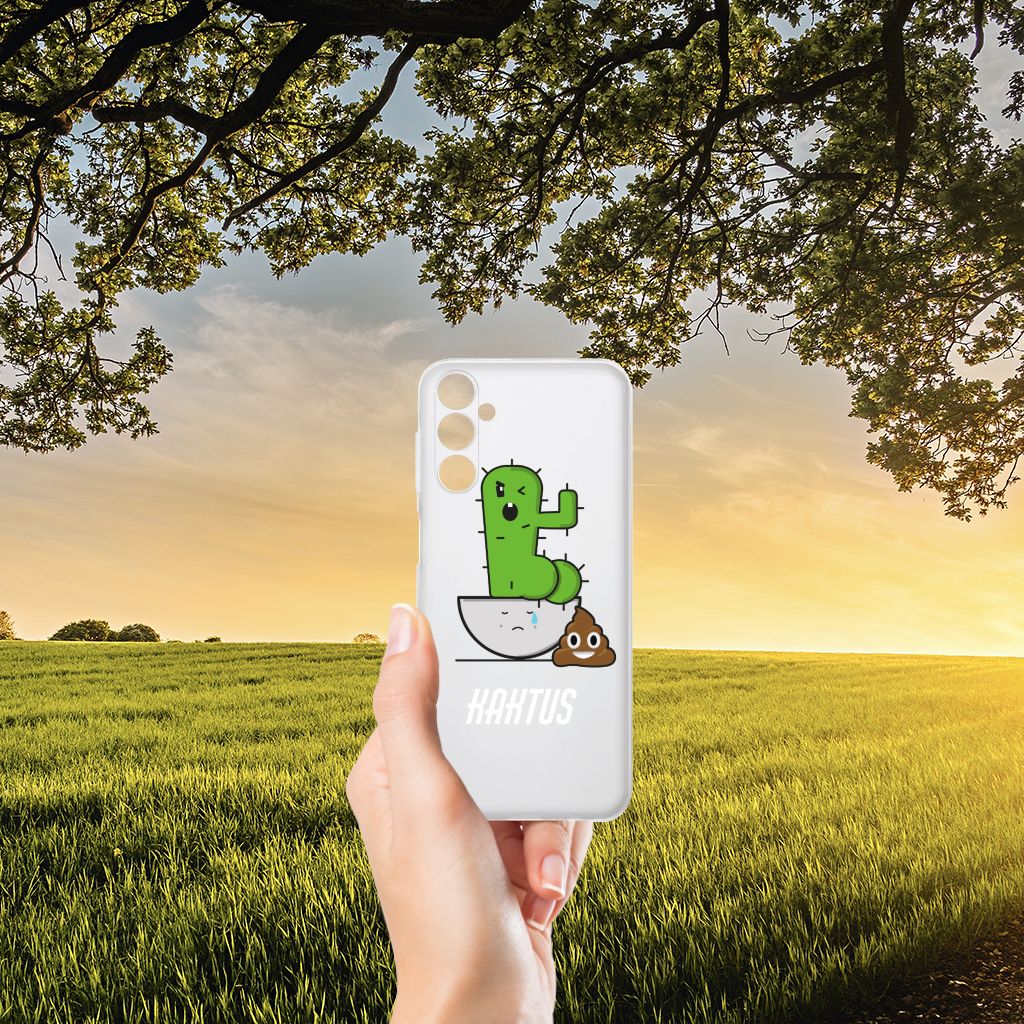 Samsung Galaxy M14 Telefoonhoesje met Naam Cactus Poo cactus design voorkant
