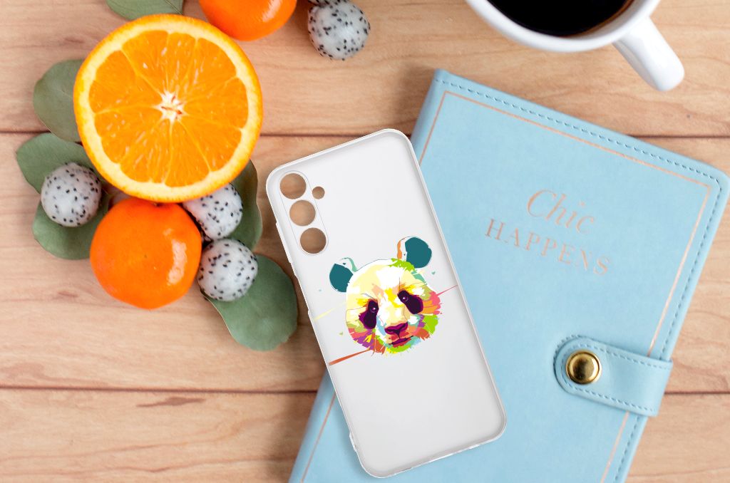 Samsung Galaxy M14 Telefoonhoesje met Naam Panda Color