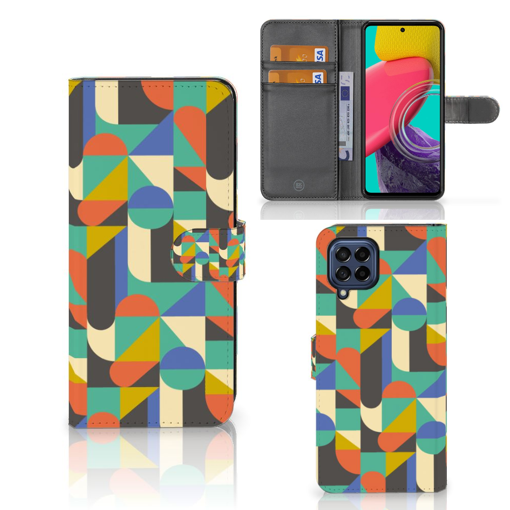 Samsung Galaxy M53 Telefoon Hoesje Funky Retro telefoonhoesje design funky retro aanzicht
