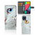Samsung Galaxy M53 Telefoonhoesje met Pasjes Witte Kat design kat aanzicht