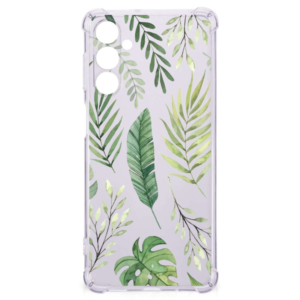 Samsung Galaxy M54 Case Leaves telefoonhoesje leaves design voorkant