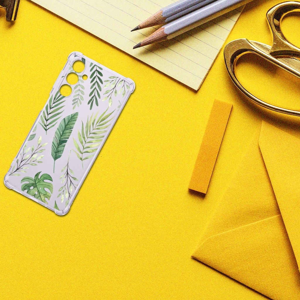 Samsung Galaxy M54 Case Leaves leaves design voorkant