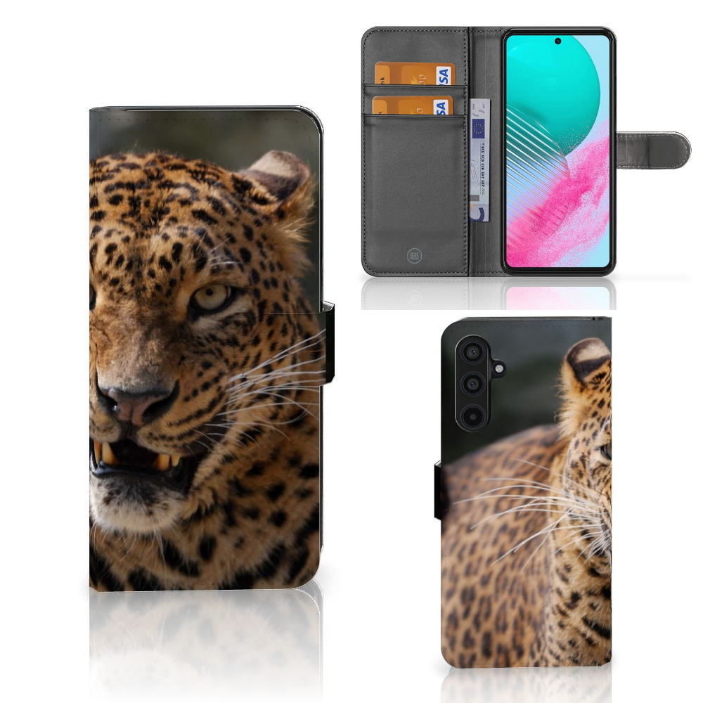 Samsung Galaxy M54 Telefoonhoesje met Pasjes Luipaard