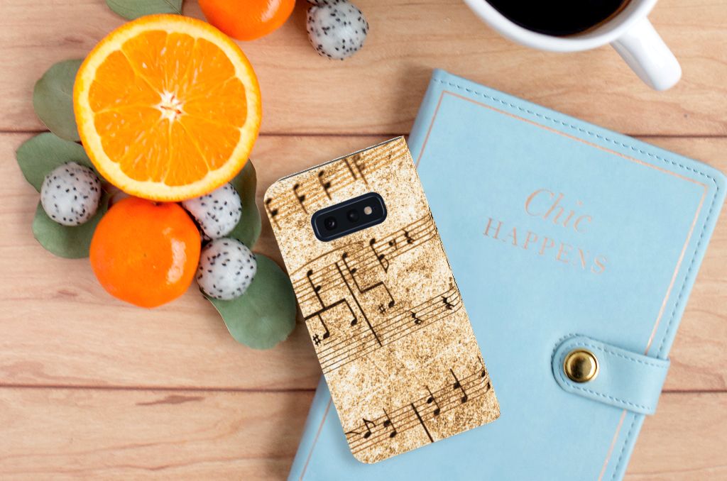 Samsung Galaxy S10e Stand Case Bladmuziek