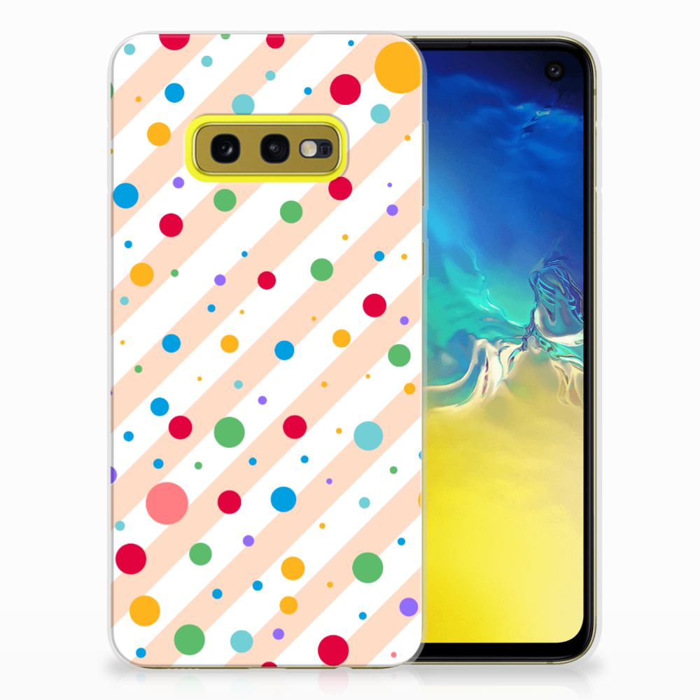 Samsung Galaxy S10e TPU bumper Dots met kleurrijke stippen voor optimale bescherming en uitstraling đ