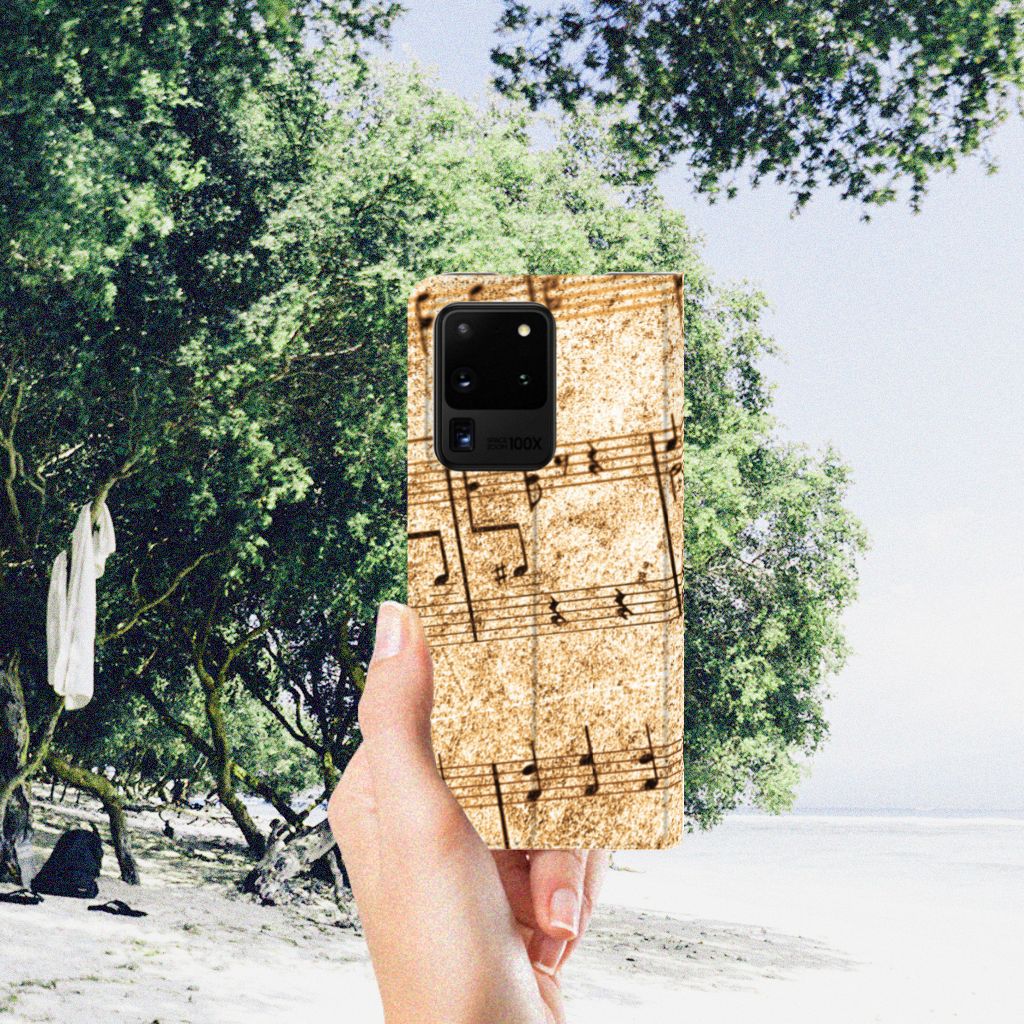 Samsung Galaxy S20 Ultra Stand Case Bladmuziek - B2C Telecom