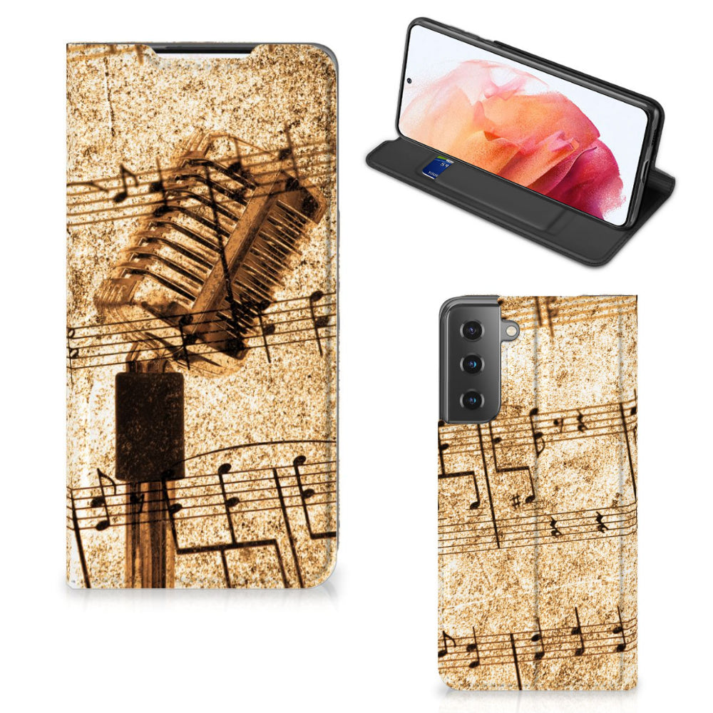Samsung Galaxy S21 Stand Case Bladmuziek