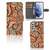 Samsung Galaxy S22 Hoesje Retro designnaam retro kleuren aanzicht