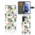 Samsung Galaxy S22 Plus Telefoonhoesje met Pasjes Flamingo Palms boekhoesje tropisch design aanzicht