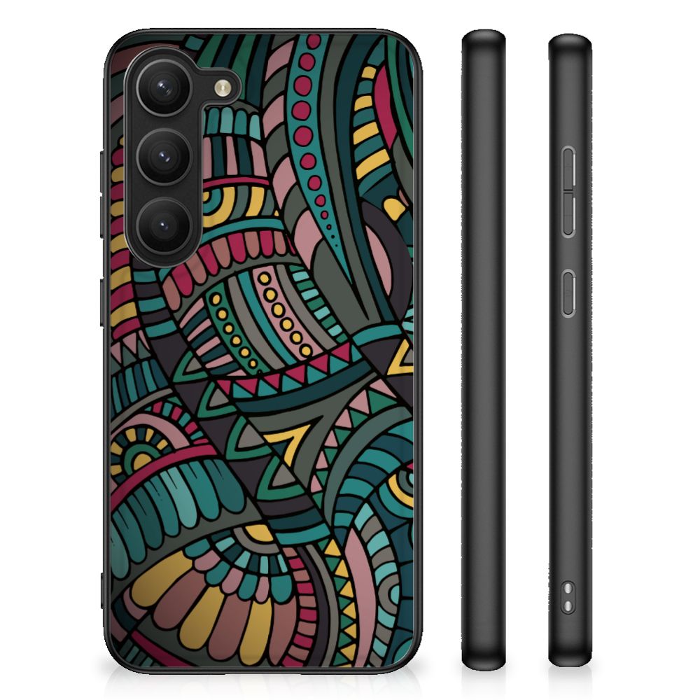Samsung Galaxy S23 Back Case Aztec hoesje patronen achterkant zijkanten