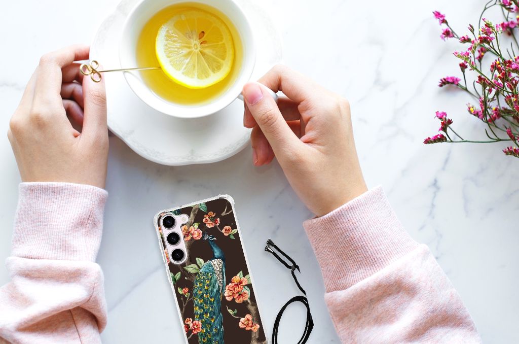 Samsung Galaxy S23 Case Anti-shock Pauw met Bloemen B2C Telecom