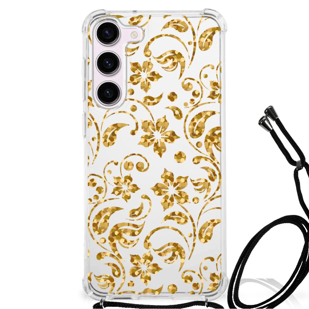 Samsung Galaxy S23 Case Gouden Bloemen B2C Telecom
