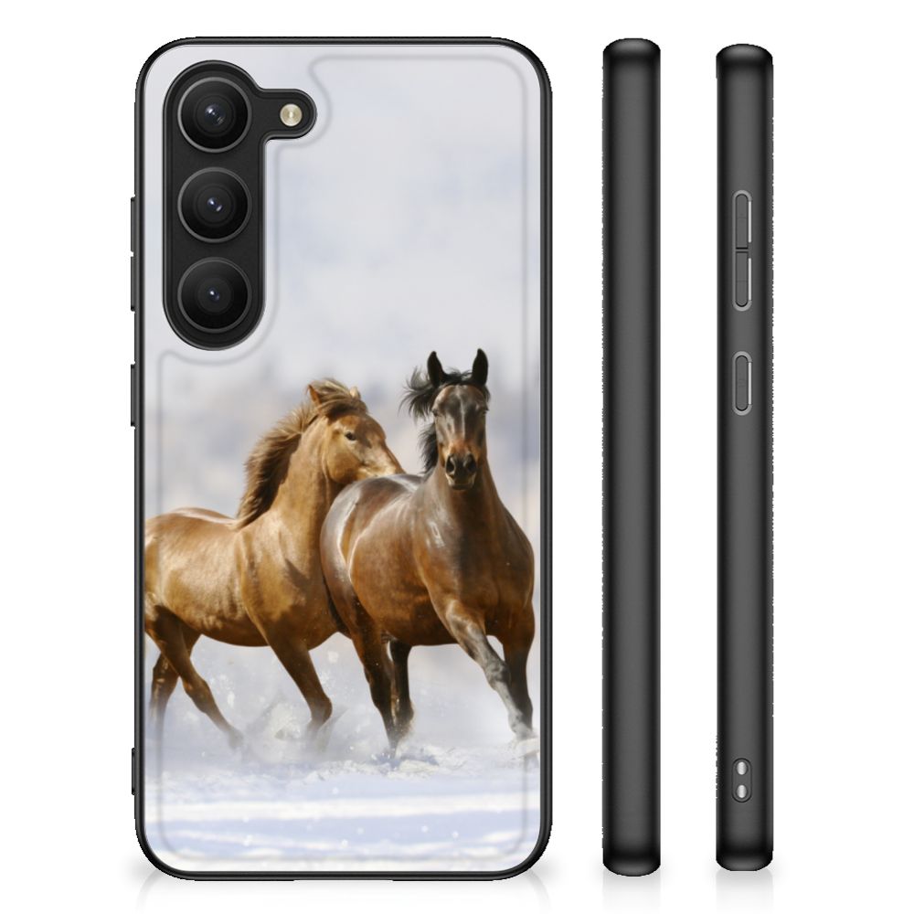 Samsung Galaxy S23 Dierenprint Telefoonhoesje Paarden B2C Telecom