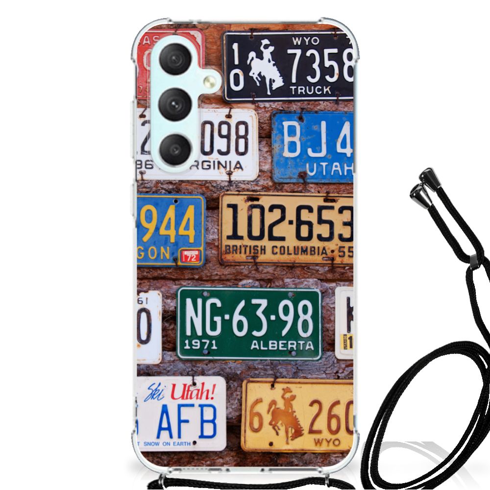 Samsung Galaxy S23 FE Anti-shock Hoesje met foto Kentekenplaten design voorkant