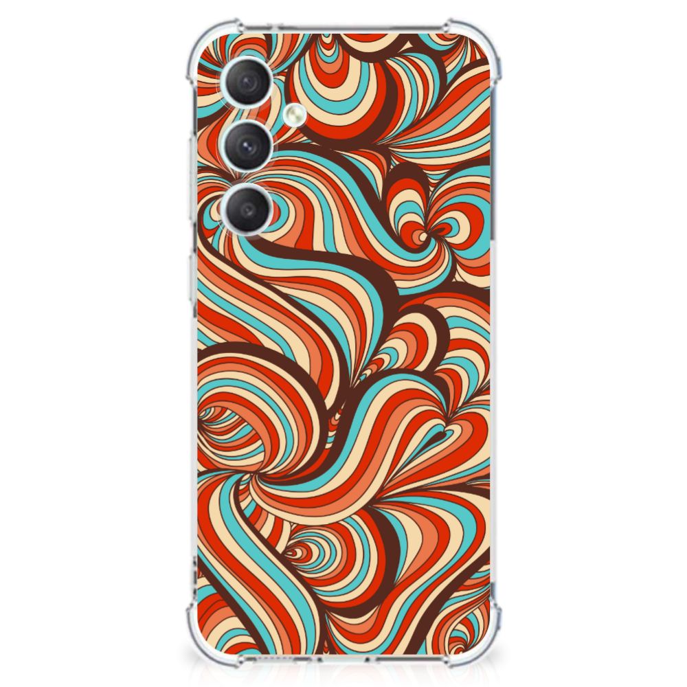 Samsung Galaxy S23 FE Back Cover Retro abstract design achteraanzicht