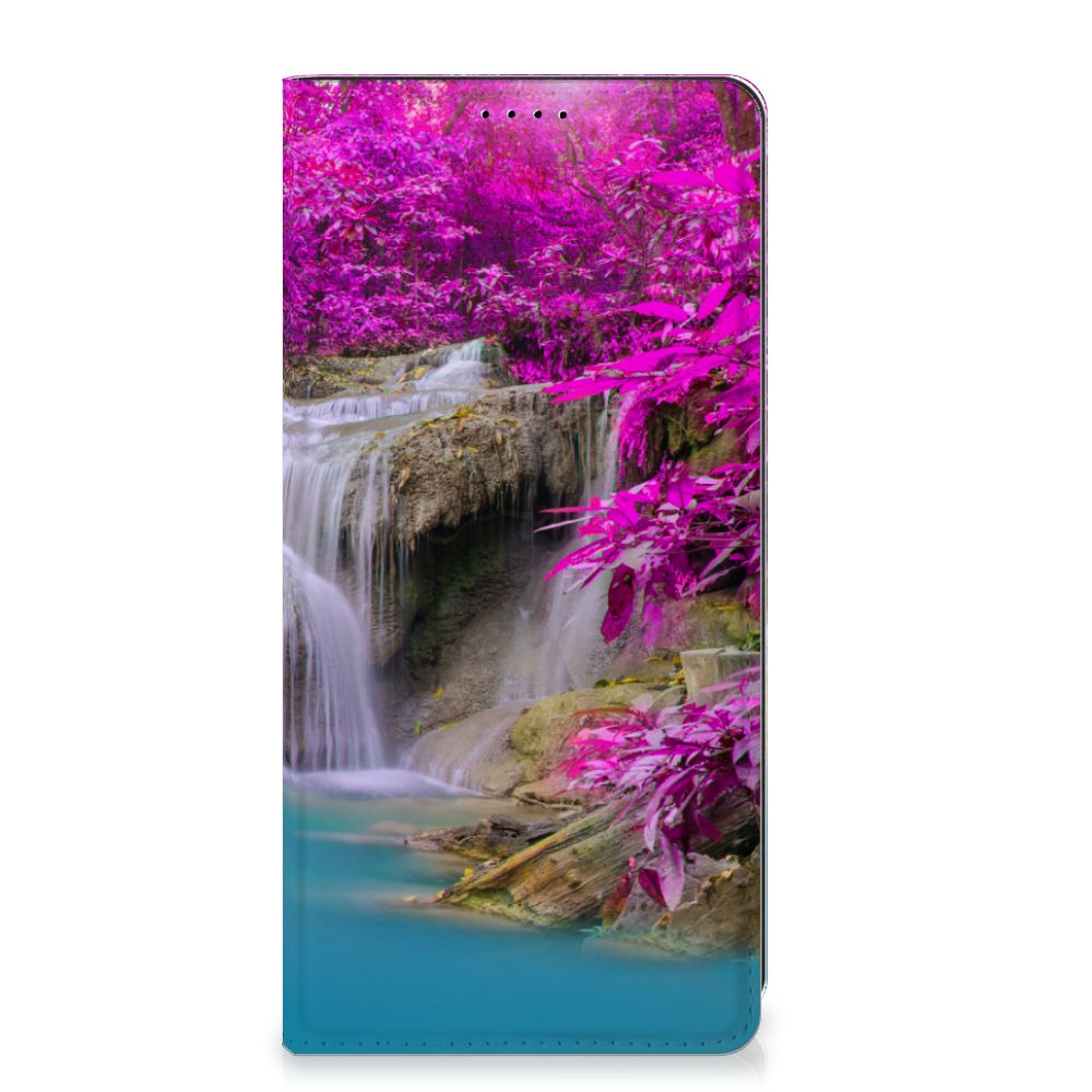 Samsung Galaxy S23 FE Book Cover Waterval waterval roze natuur voorkant