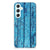 Samsung Galaxy S23 FE Bumper Hoesje Wood Blue achterkant blauw houten design