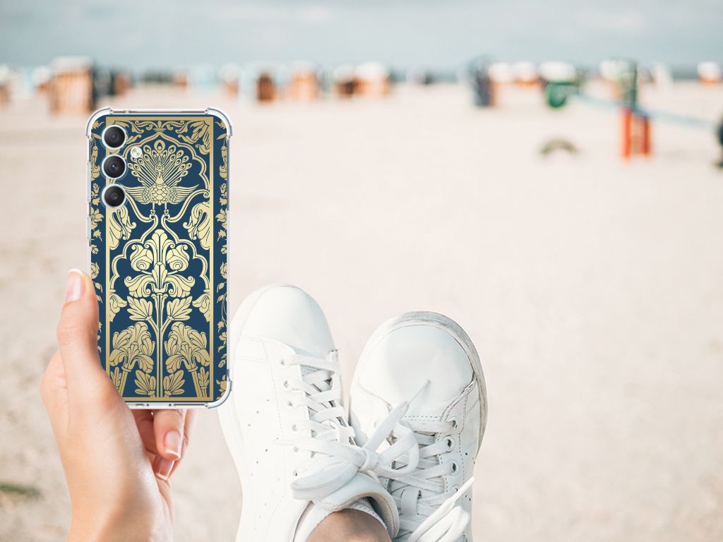 Samsung Galaxy S23 FE Case Beige Flowers Design Beige Flowers Aanzicht