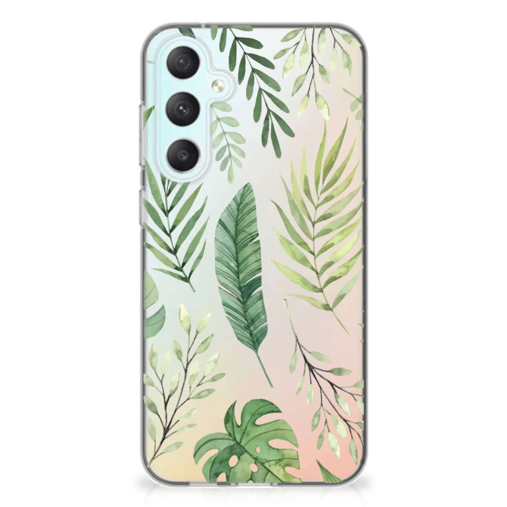 Samsung Galaxy S23 FE TPU Case Leaves met groene bladeren voor bescherming en stijl đŋ