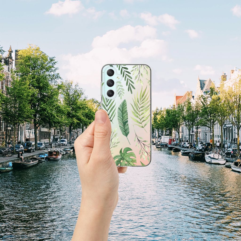 Samsung Galaxy S23 FE TPU Case Leaves met groene bladeren, perfect voor uitstraling en bescherming. đŋ