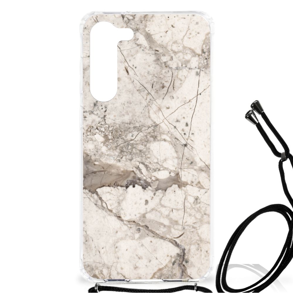 Samsung Galaxy S23 Plus Anti-Shock Hoesje Marmer Beige B2C Telecom