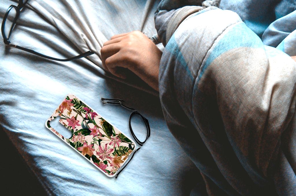 Samsung Galaxy S23 Plus Case Flowers bloemen design liggend
