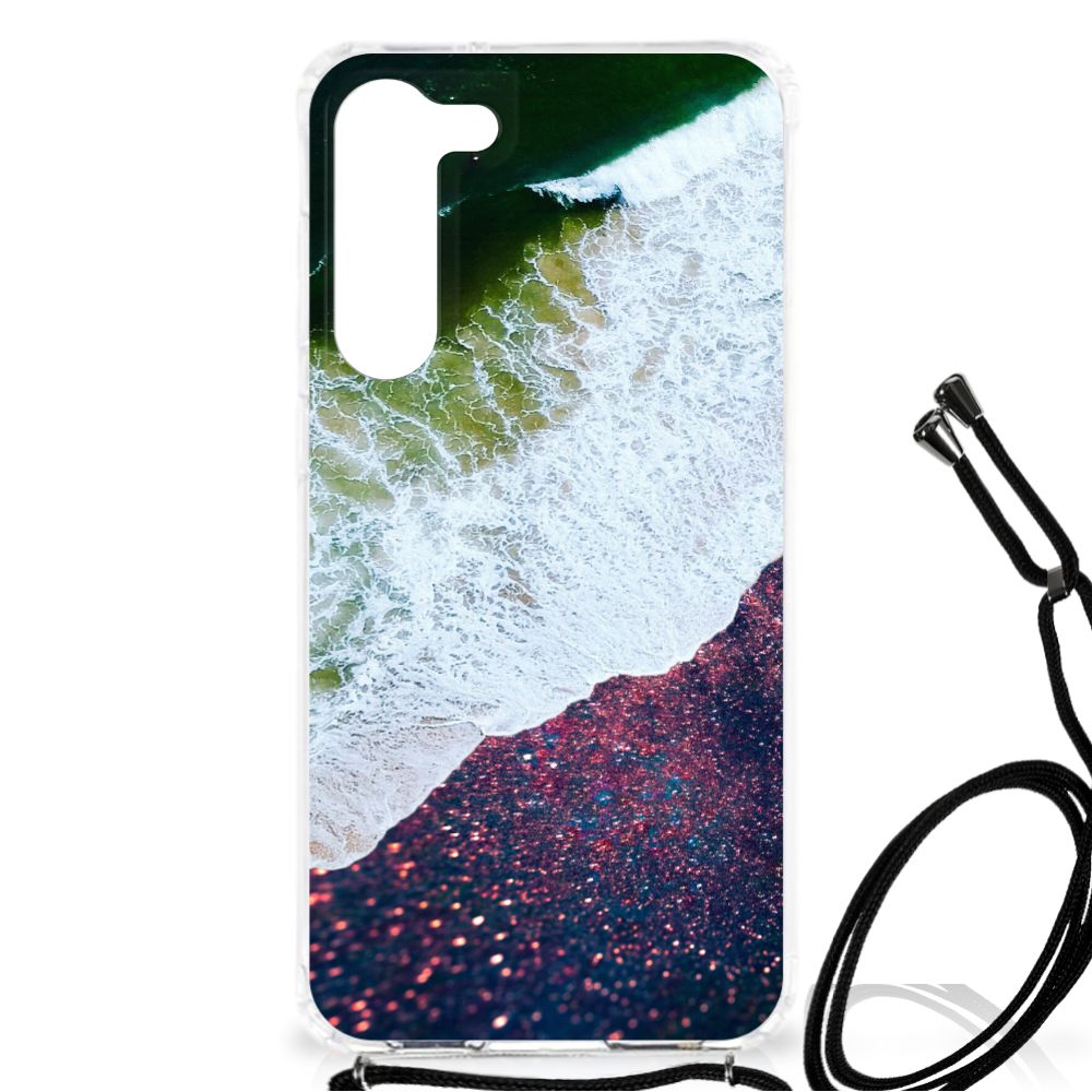 Samsung Galaxy S23 Plus Shockproof Case Sea in Space voorkant zee strand