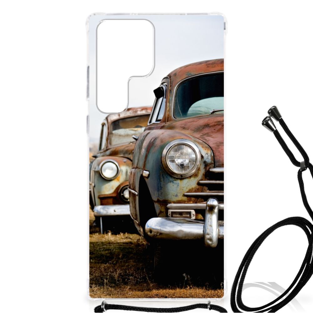 Samsung Galaxy S23 Ultra Anti-shock Hoesje met foto Vintage Auto B2C Telecom