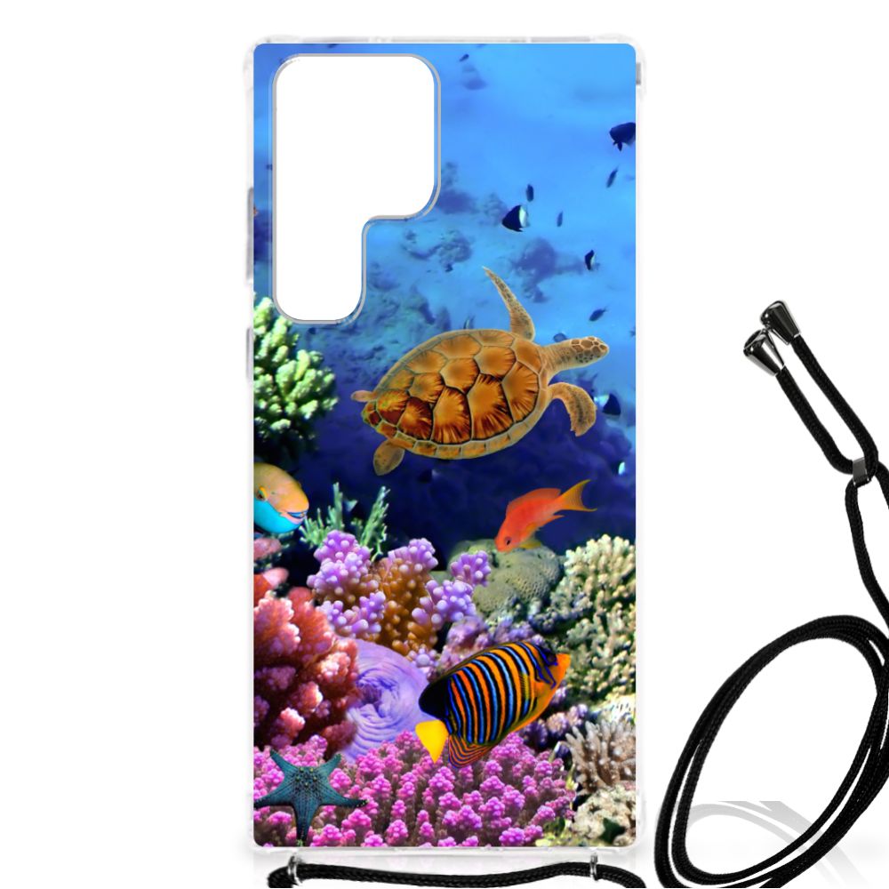 Samsung Galaxy S23 Ultra Case Anti-shock Schildpad onderwater ontwerp aanzicht