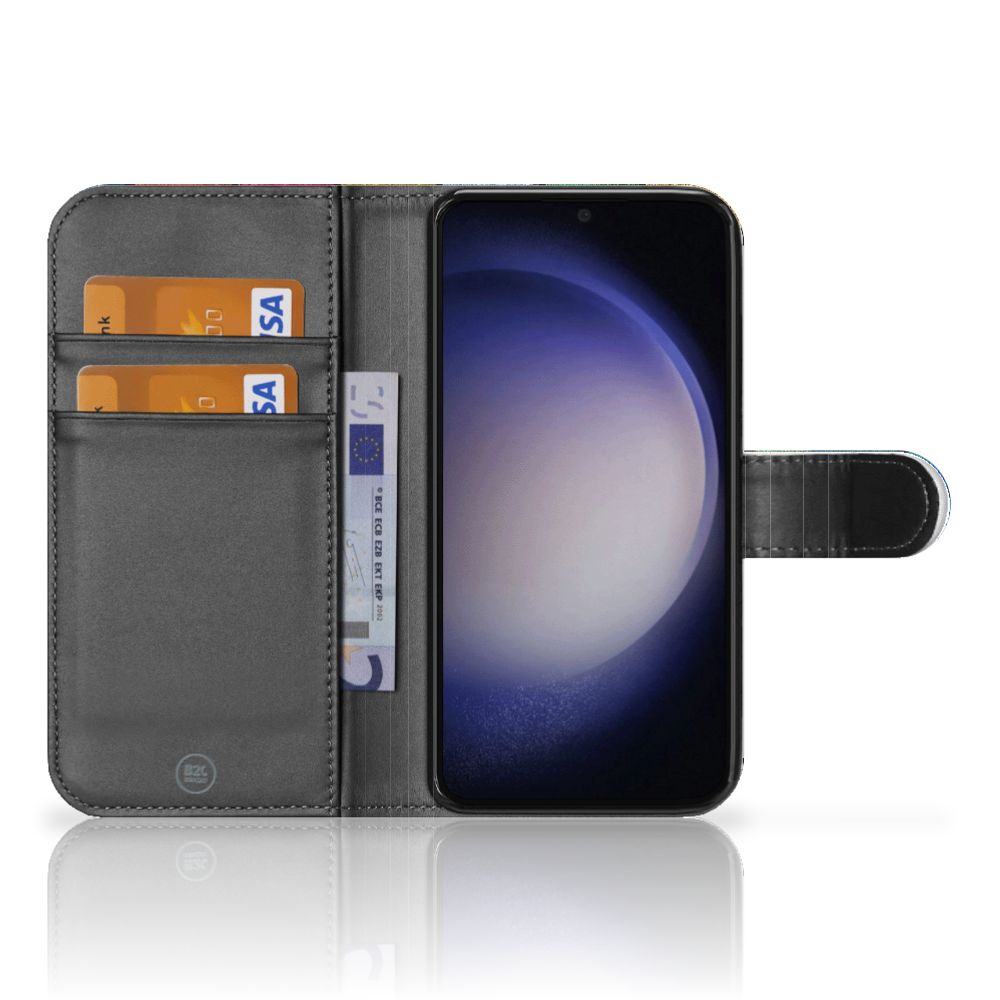 Samsung Galaxy S24 Book Style Case Wood Heart - Cadeau voor je Vriend