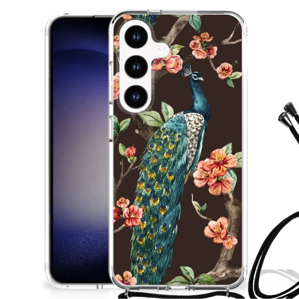 Samsung Galaxy S24 Case Anti-shock Pauw met Bloemen B2C Telecom