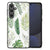 Samsung Galaxy S24 FE Bloemen Hoesje Leaves back cover bladeren ontwerp voorkant