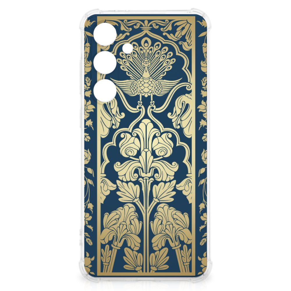 Samsung Galaxy S24 FE Case Beige Flowers design achterkant