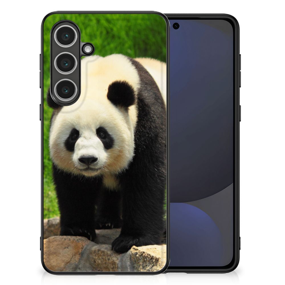 Samsung Galaxy S24 FE Dierenprint Telefoonhoesje Panda panda design voorkant