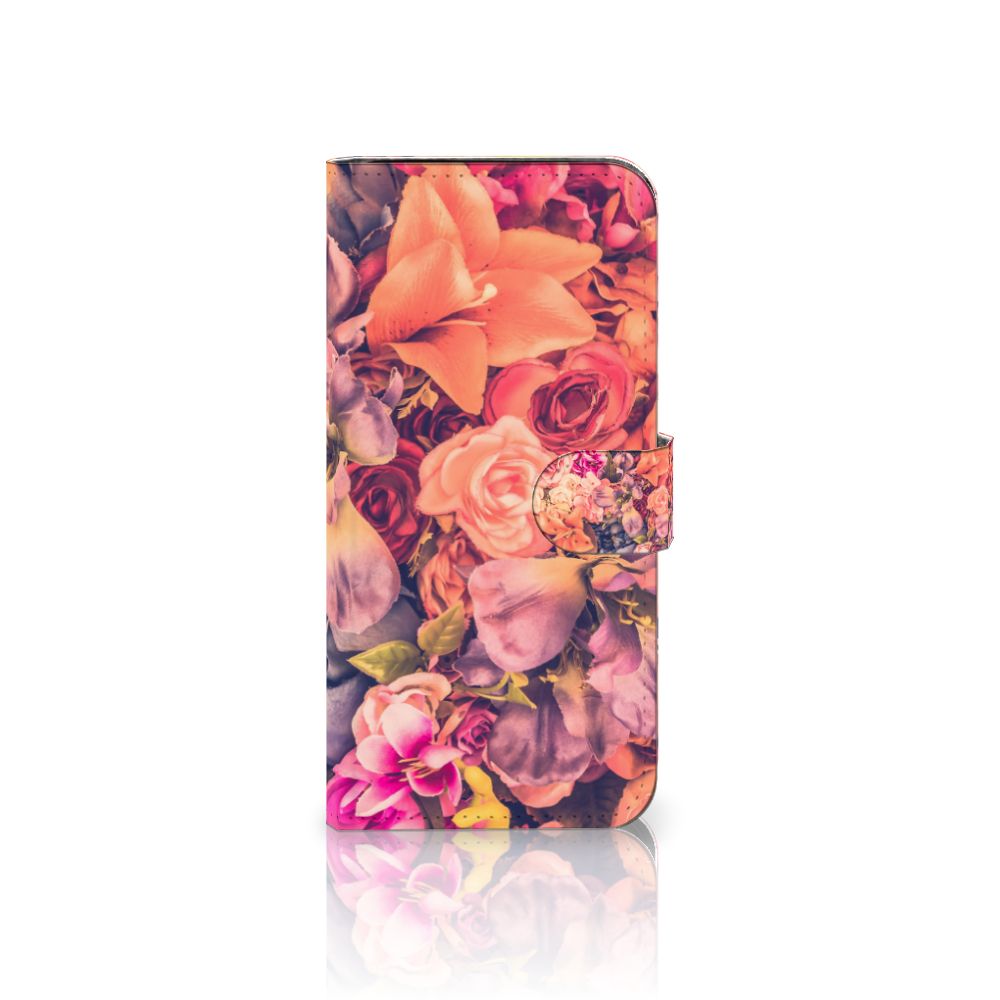 Samsung Galaxy S24 FE Hoesje Bosje Bloemen boekhoesje bloemen roze oranje paars