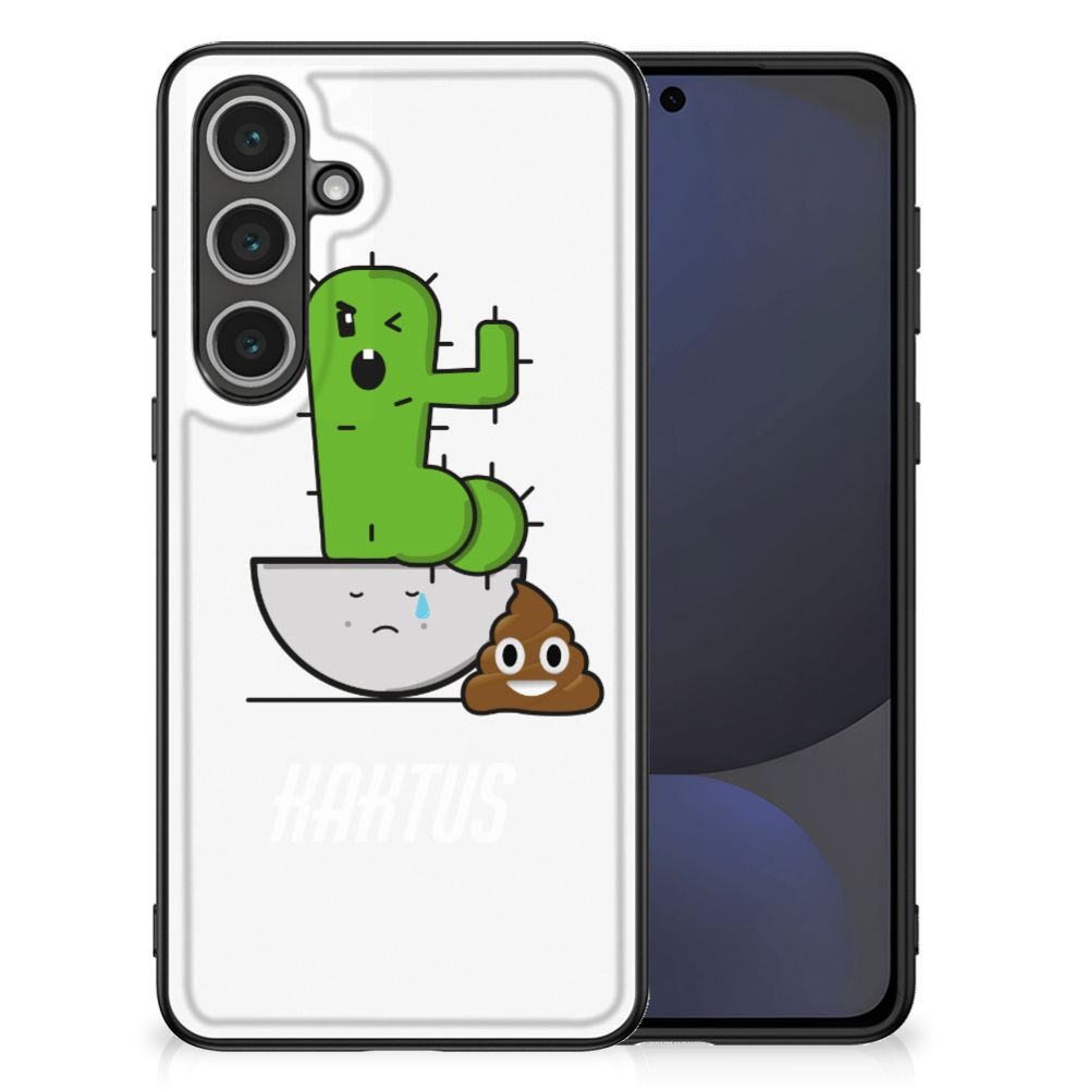 Samsung Galaxy S24 FE Hoesje Cactus Poo illustraties cactus poo design voorkant