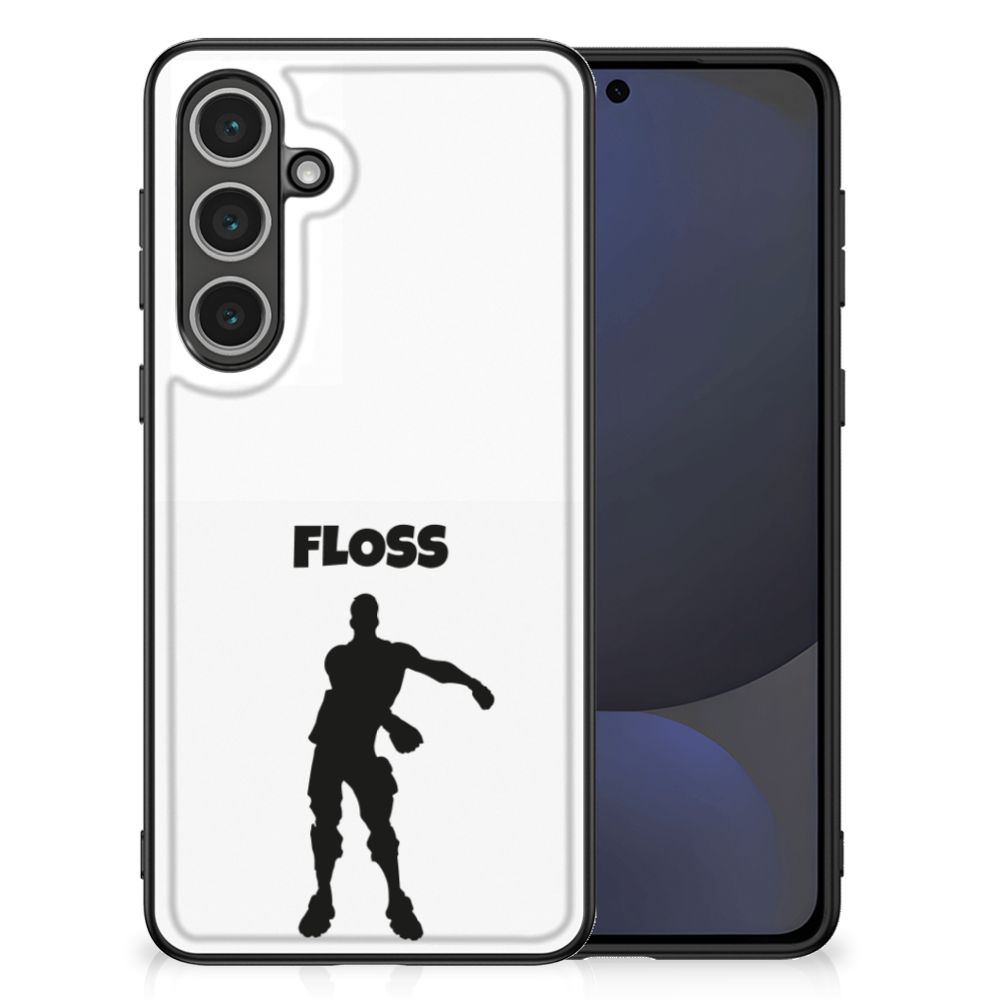 Samsung Galaxy S24 FE Hoesje Floss back cover illustraties zwart