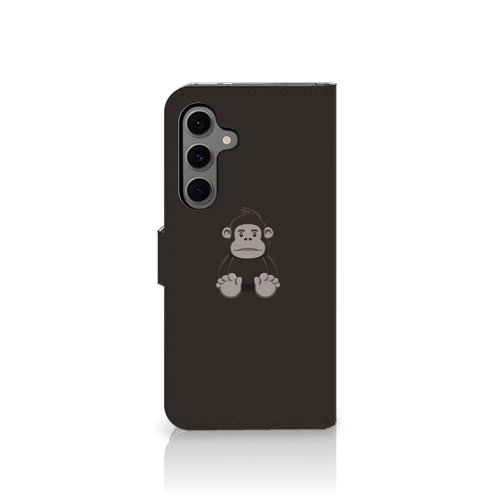 Samsung Galaxy S24 FE Leuk Hoesje Gorilla flip case gorilla knuffel design voorkant