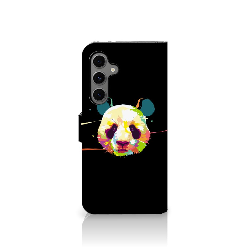 Samsung Galaxy S24 FE Leuk Hoesje Panda Color panda kleur ontwerp voorkant