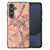 Samsung Galaxy S24 FE Marmeren Print Telefoonhoesje Marmer Oranje hoesje marmer print achterzijde