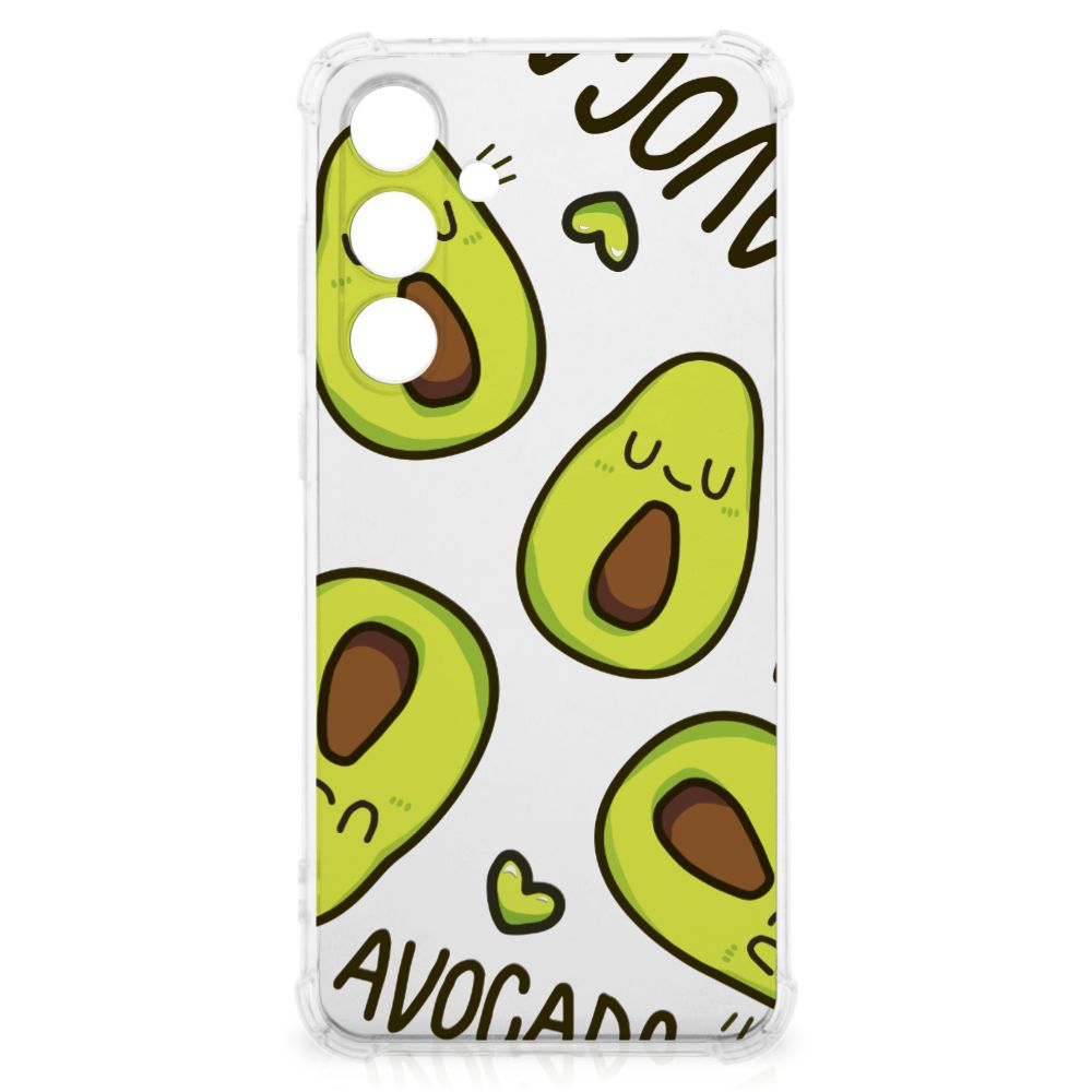 Samsung Galaxy S24 FE Stevig Bumper Hoesje Avocado Singing design voorkant