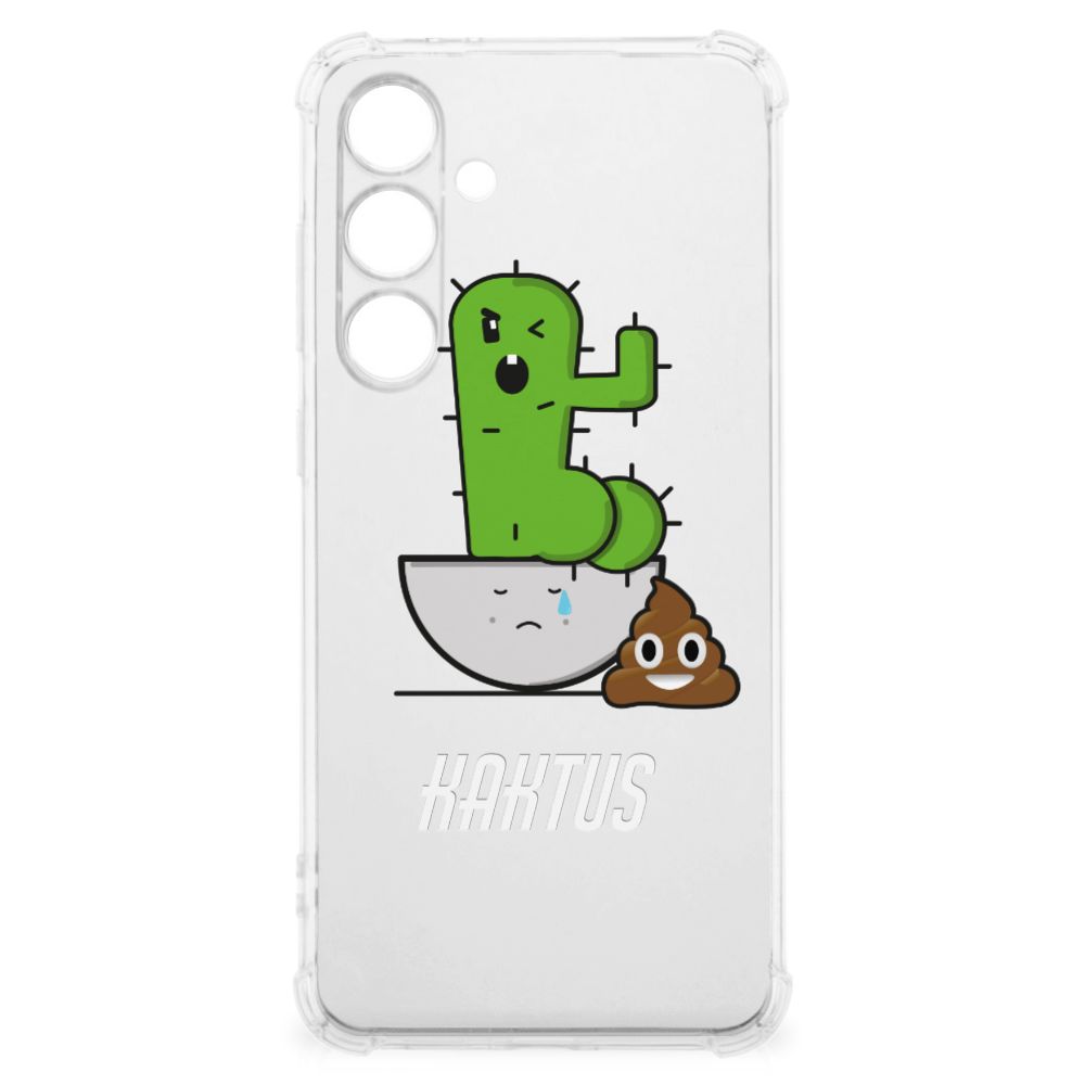 Samsung Galaxy S24 FE Stevig Bumper Hoesje Cactus Poo voorzijde