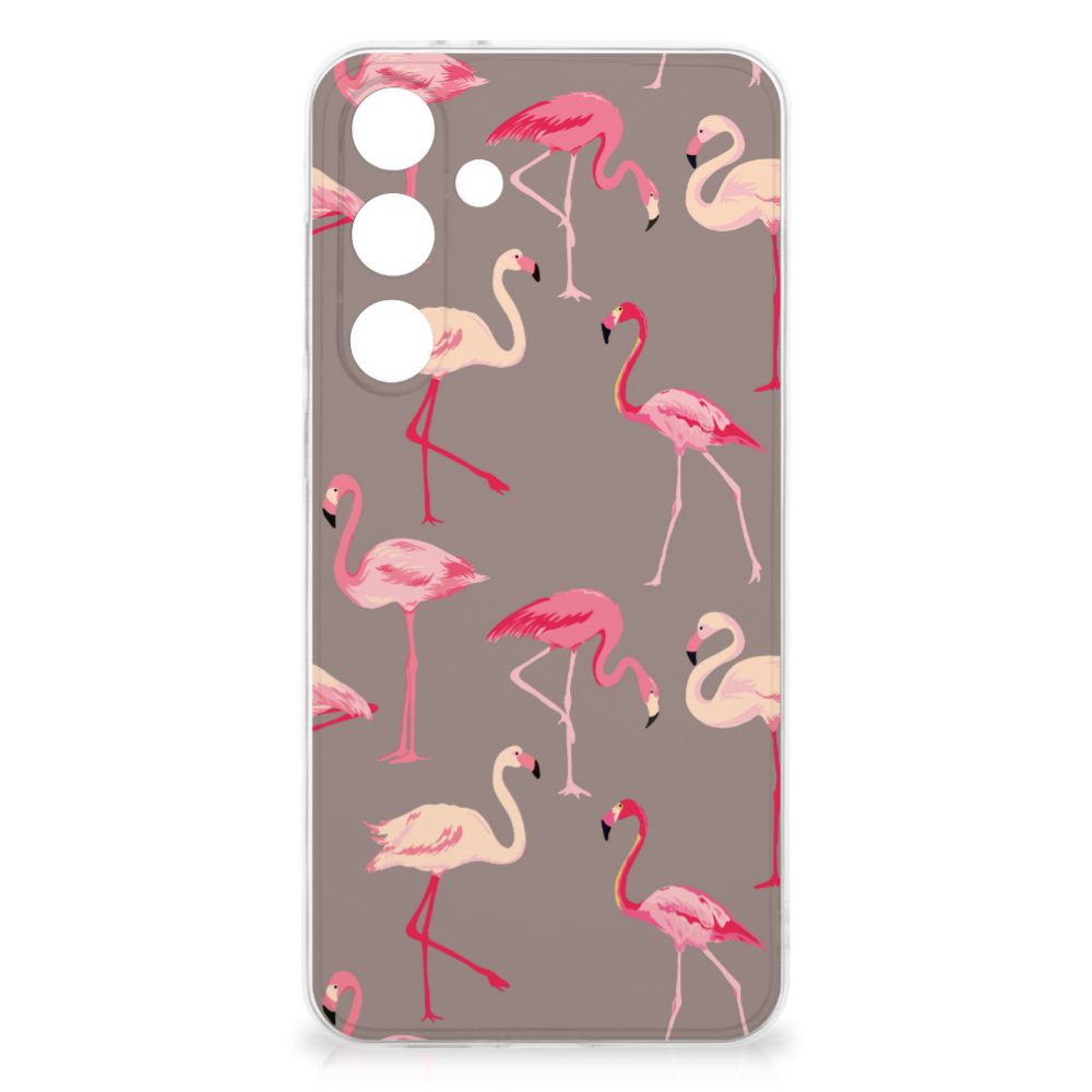 Samsung Galaxy S24 FE TPU Hoesje Flamingo flamingo's design achterkant