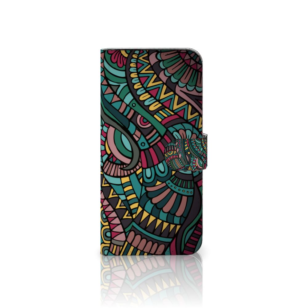 Samsung Galaxy S24 FE Telefoon Hoesje Aztec hoesje design Aztec aanzicht voorzijde