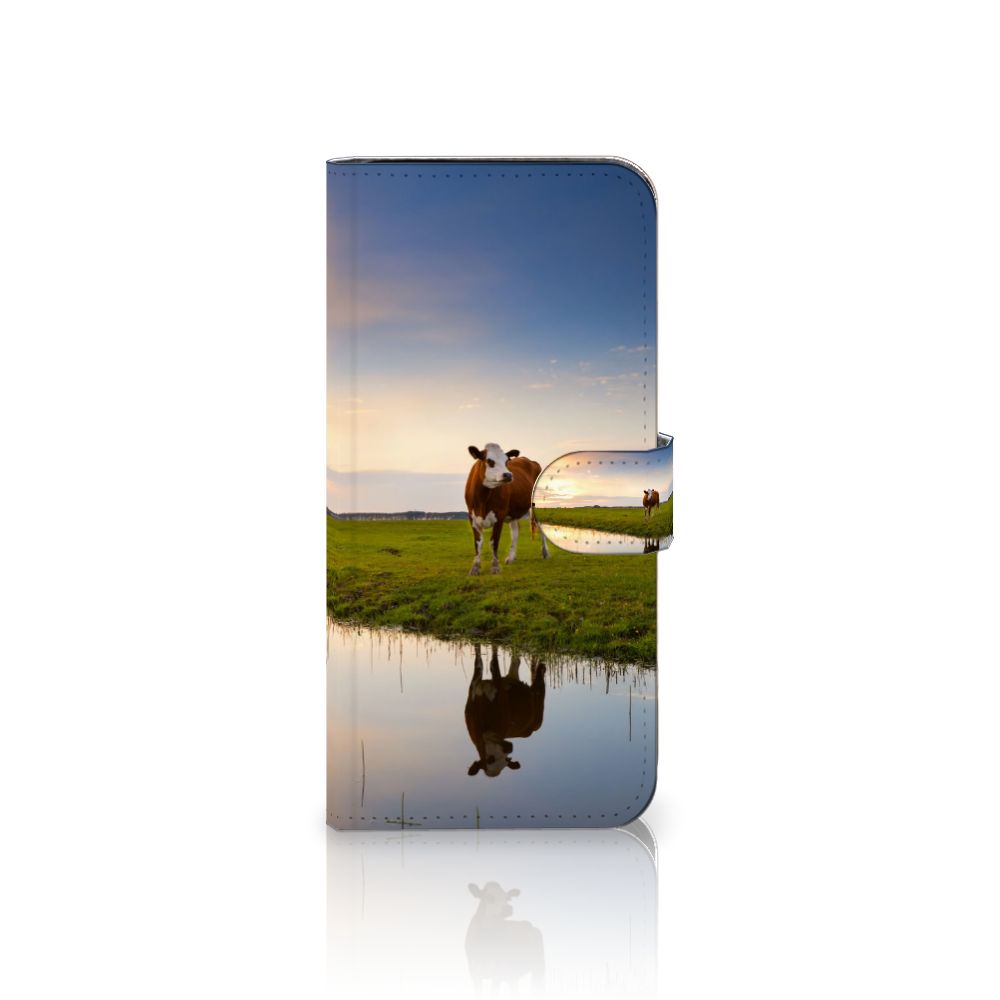 Samsung Galaxy S24 FE Telefoonhoesje met Pasjes Koe telefoonhoesje koeien design vooraanzicht