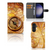 Samsung Galaxy S24 Flip Cover Kompas hoesje kompas design met kaarten aanzicht