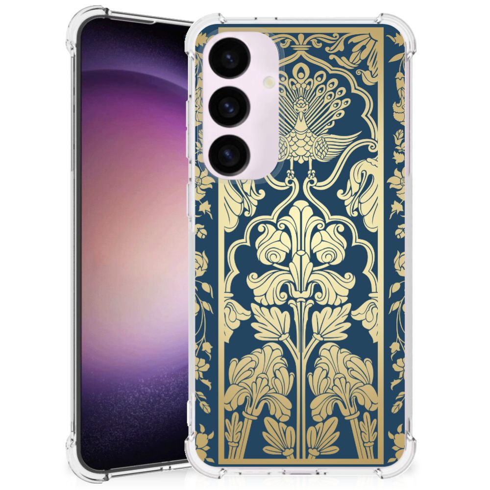 Samsung Galaxy S24 Plus Case Beige Flowers achterkant design