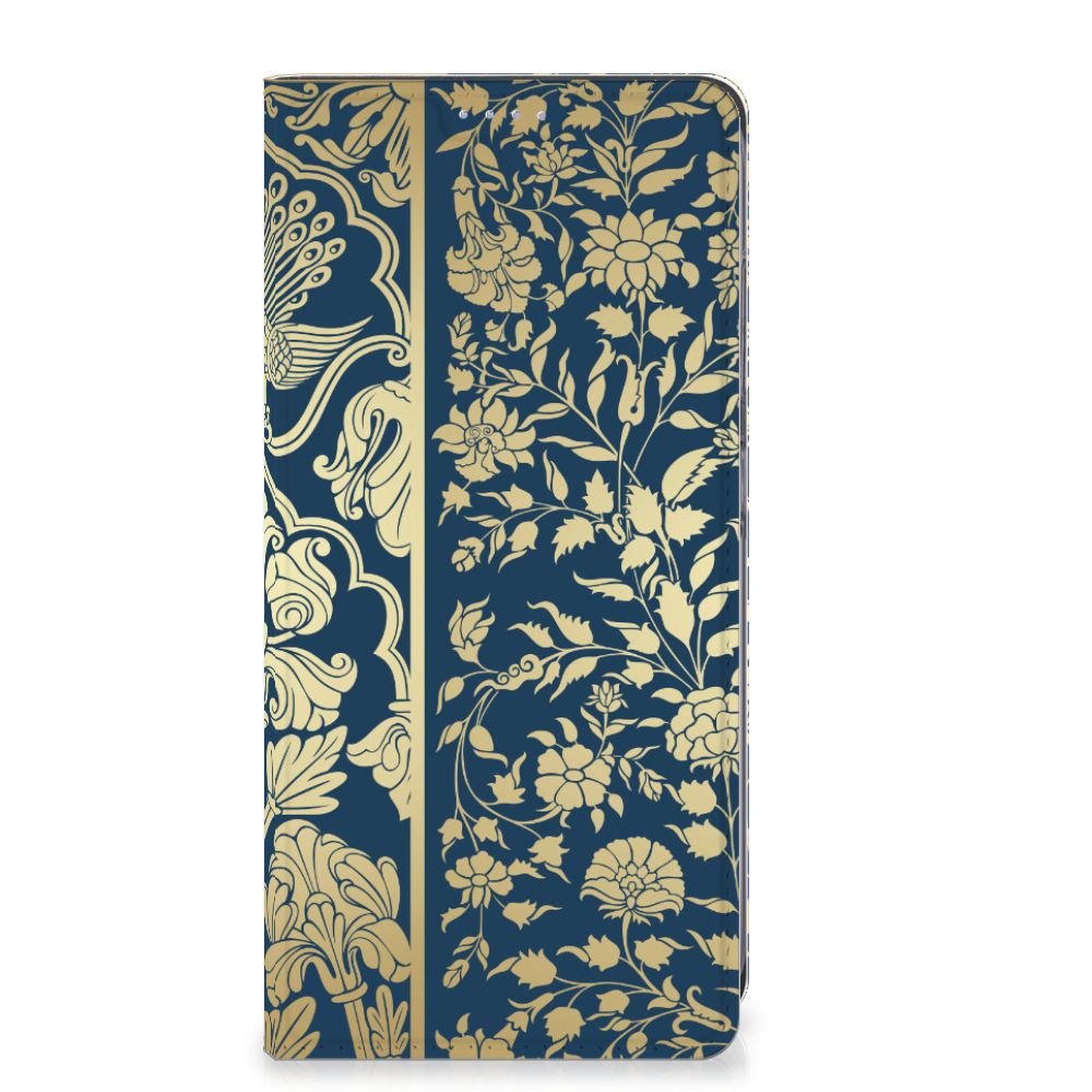 Samsung Galaxy S24 Plus Smart Cover Beige Flowers design beige flowers front