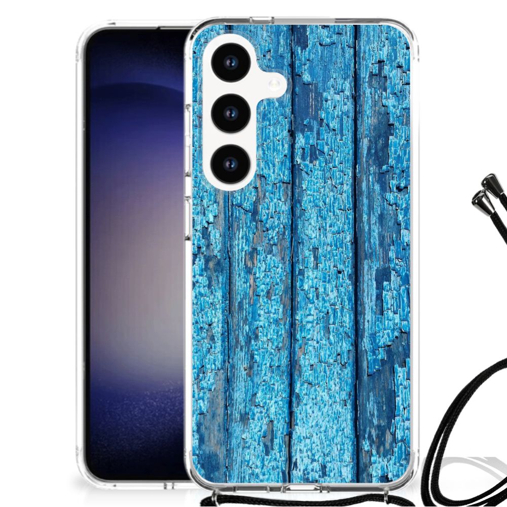 Samsung Galaxy S24 Stevig Telefoonhoesje Wood Blue B2C Telecom