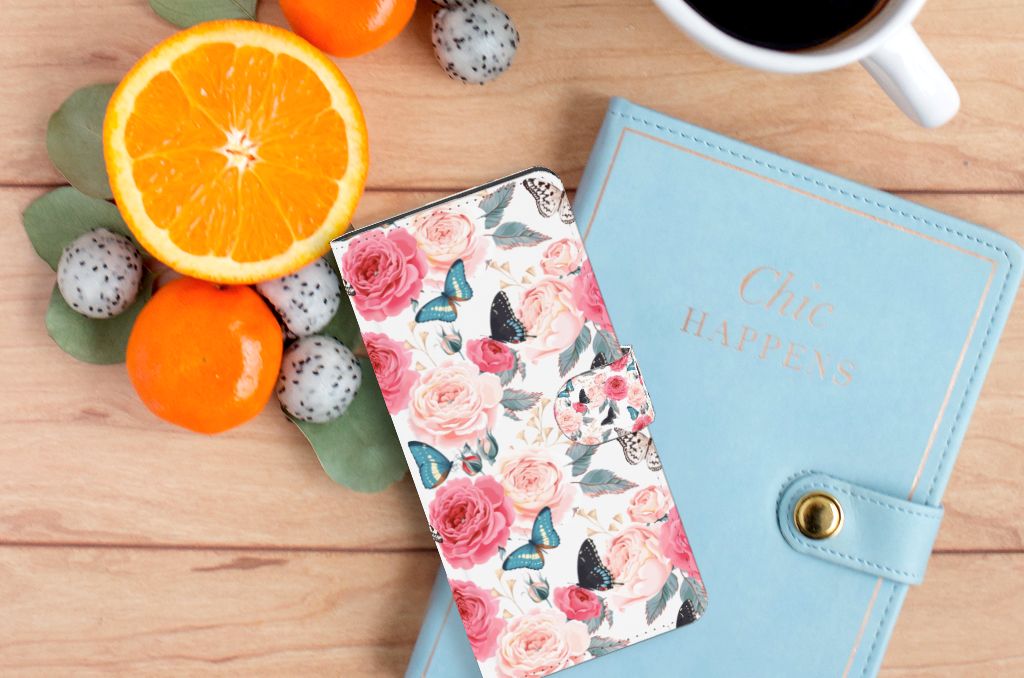 Samsung Galaxy S24 Ultra Hoesje Butterfly Roses product design aanzicht